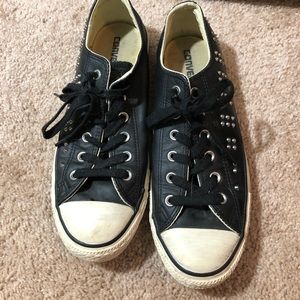 Black spiked converse